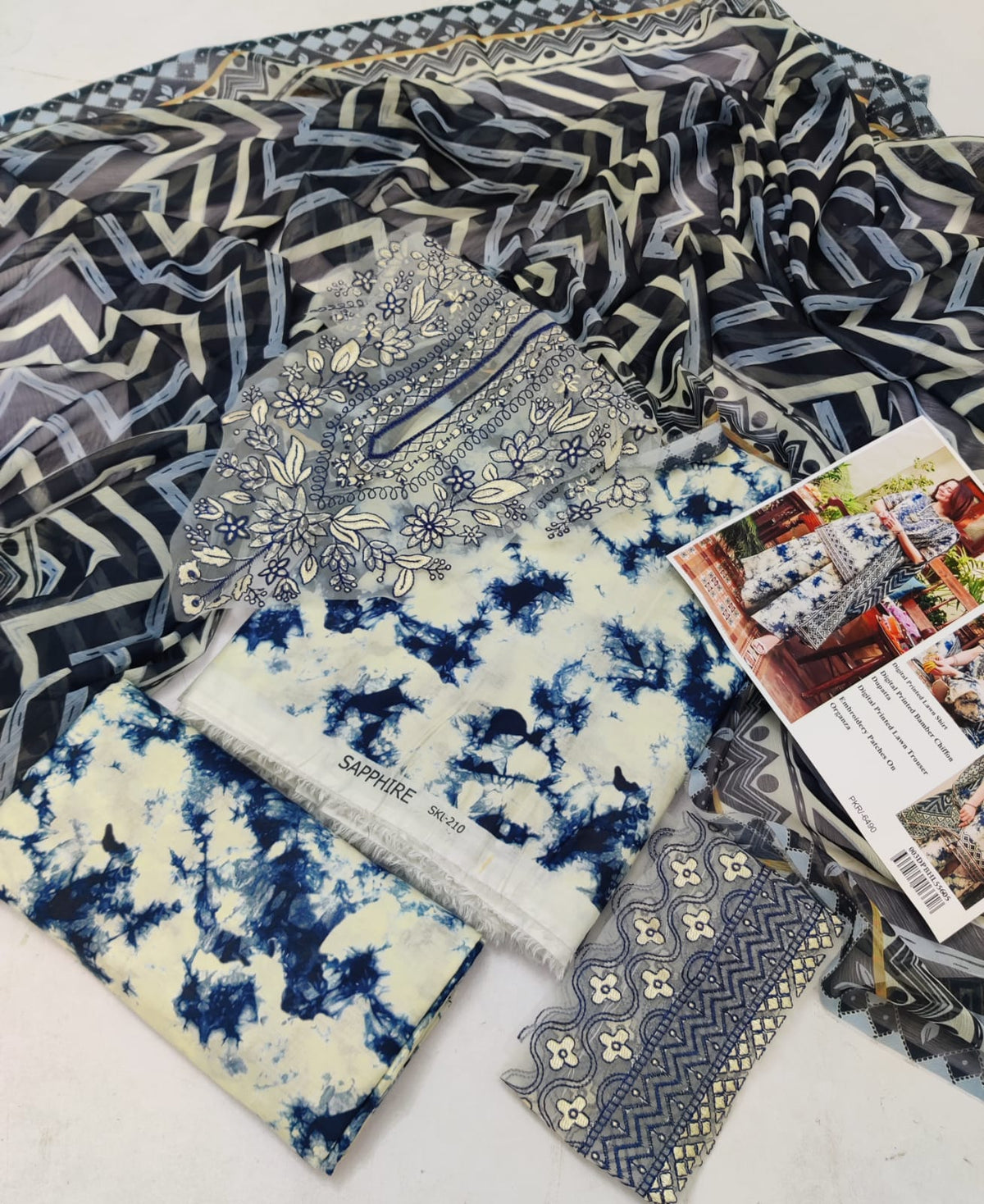 Sapphire 3 Piece - Embroidered Lawn Suit
