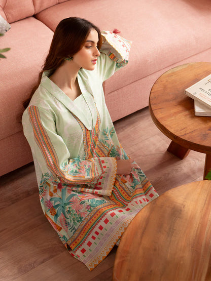 MAHNUR Digital Printed Co-Ords Set (Shirt & Trouser)