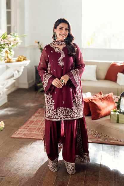 Azure 3pc unstitched Lawn Emb with Emb Dupatta