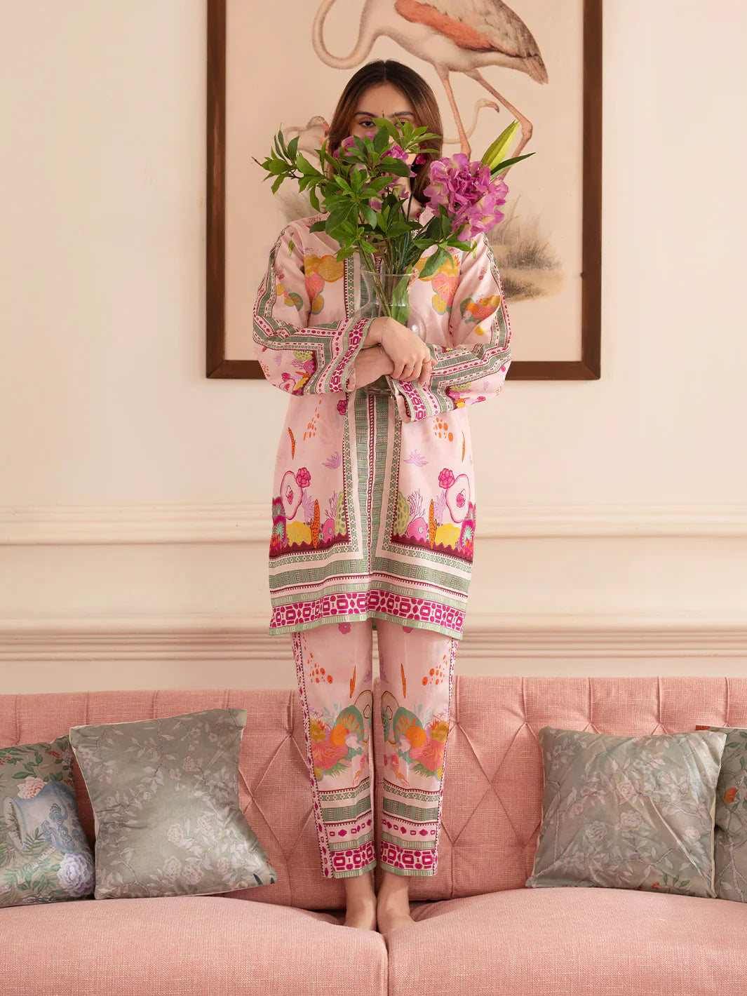 MAHNUR Digital Printed Co-Ords Set (Shirt & Trouser)