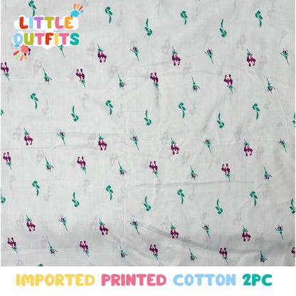 Imported Cotton 2PC Unstitched for Girls
